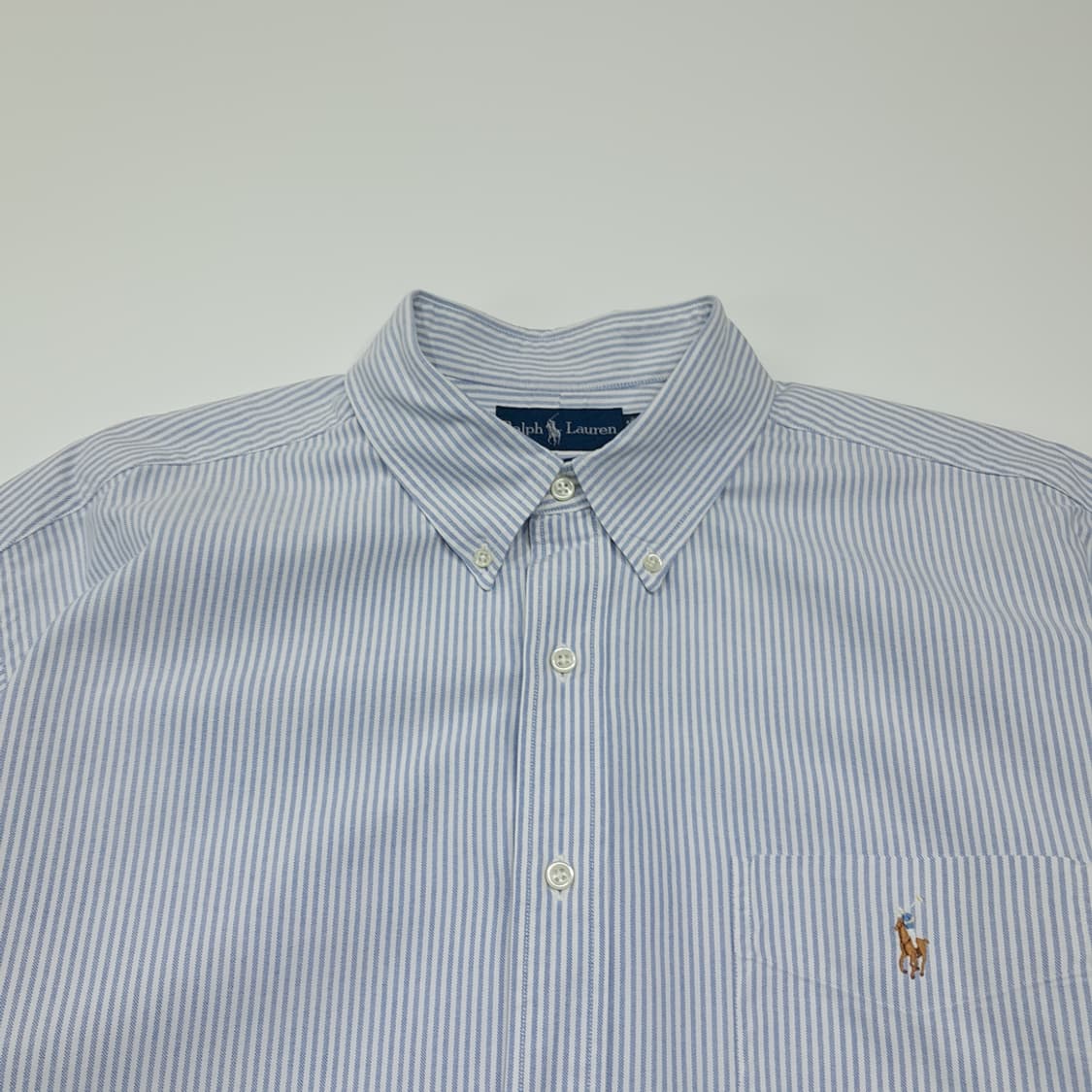 CK018 XL 폴로 90s 빅셔츠 클래식블루 스트라이프 셔츠 남방 상품이미지2