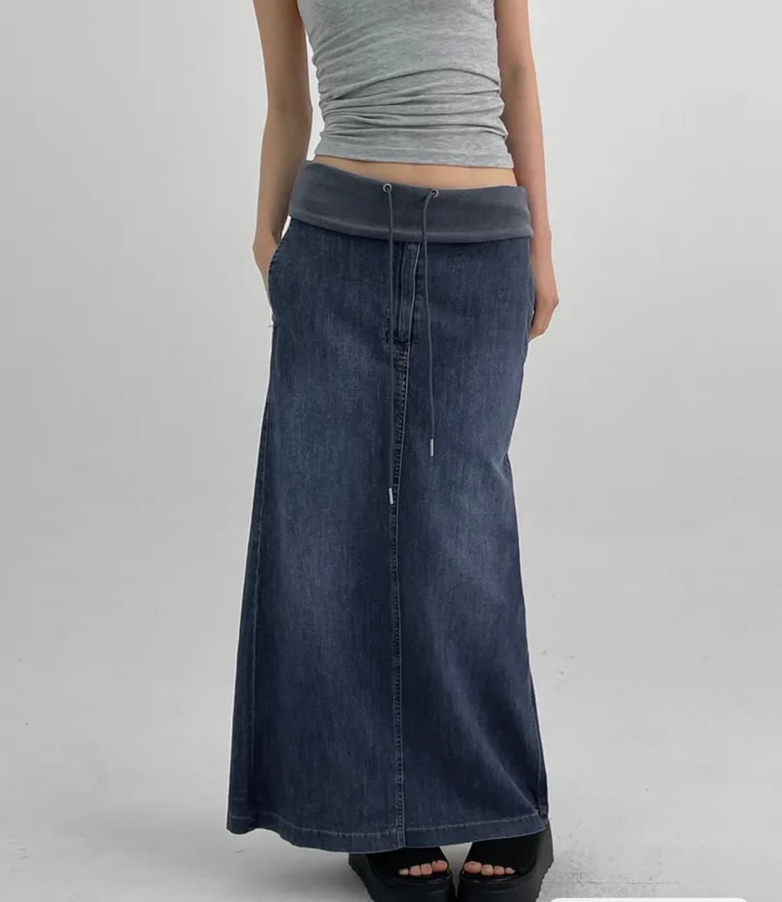 데님 롱스커트 상품이미지1