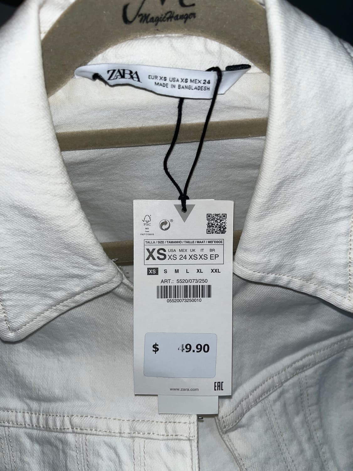 ZARA 크롭 코튼 자켓 상품이미지4