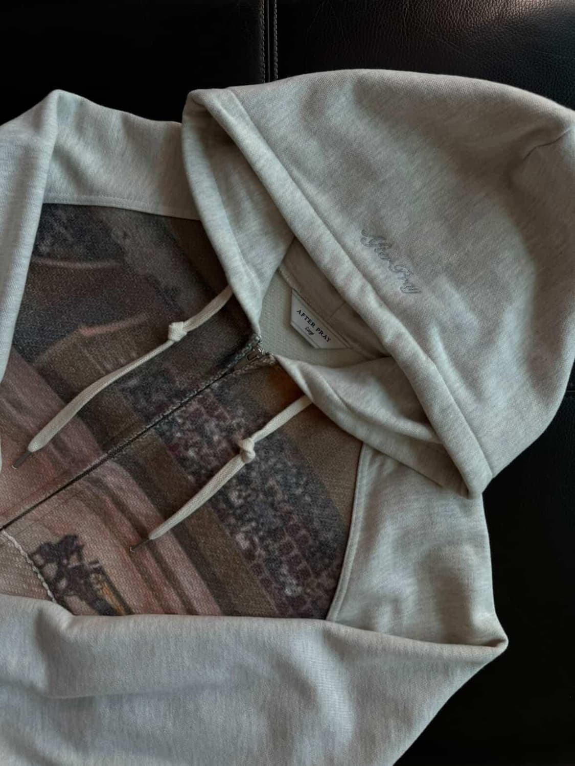 프린트 패널 후디 집업 상품이미지1