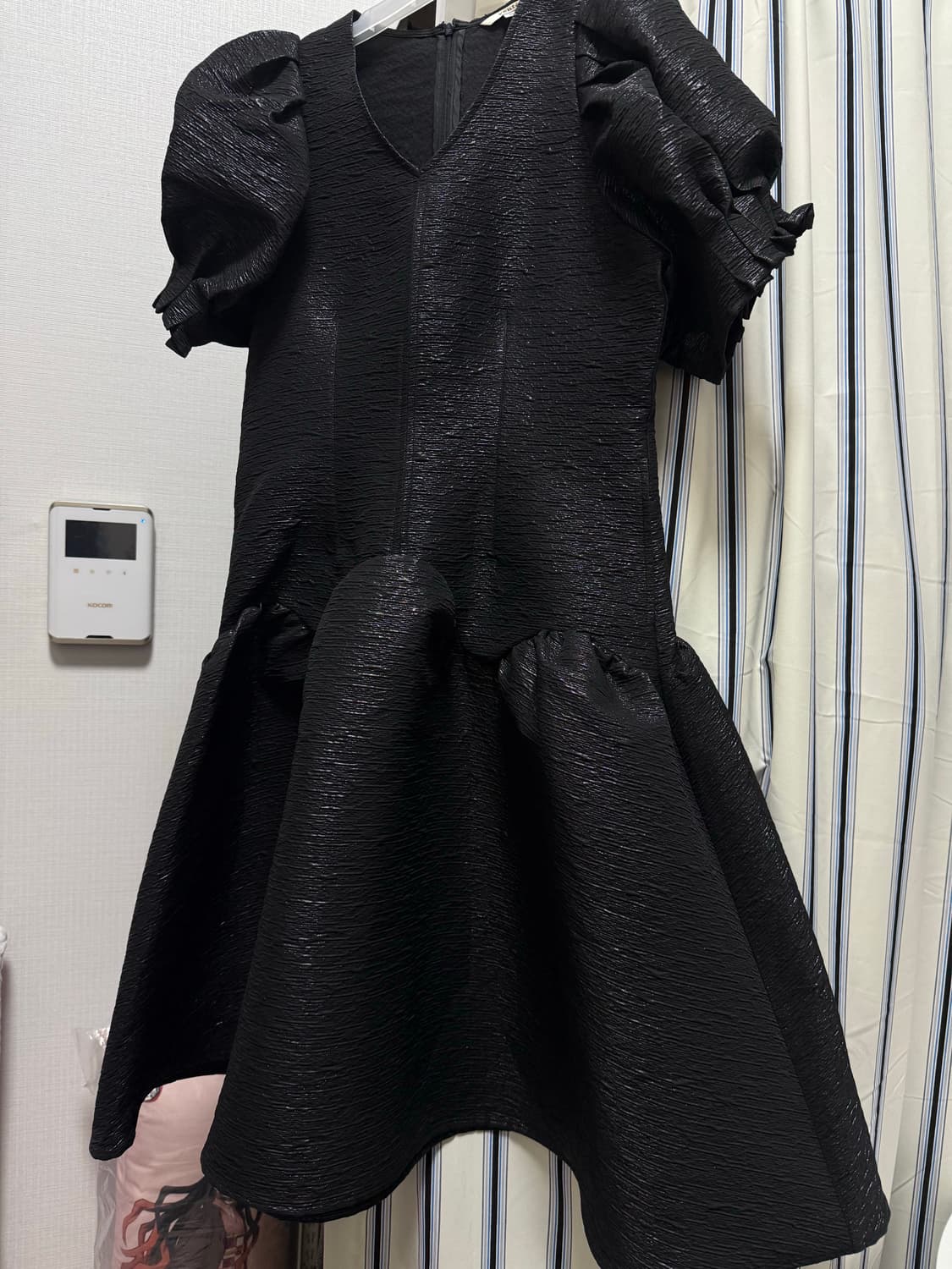 방떼 자카드 브이넥 롱 드레스 M 사이즈 상품이미지1