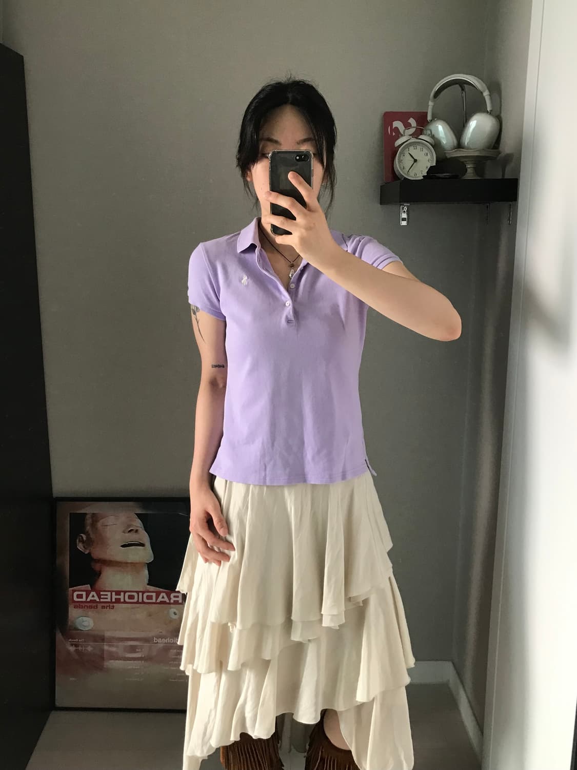 폴로 랄프로렌 포니 로고 퍼플 카라티 상품이미지4
