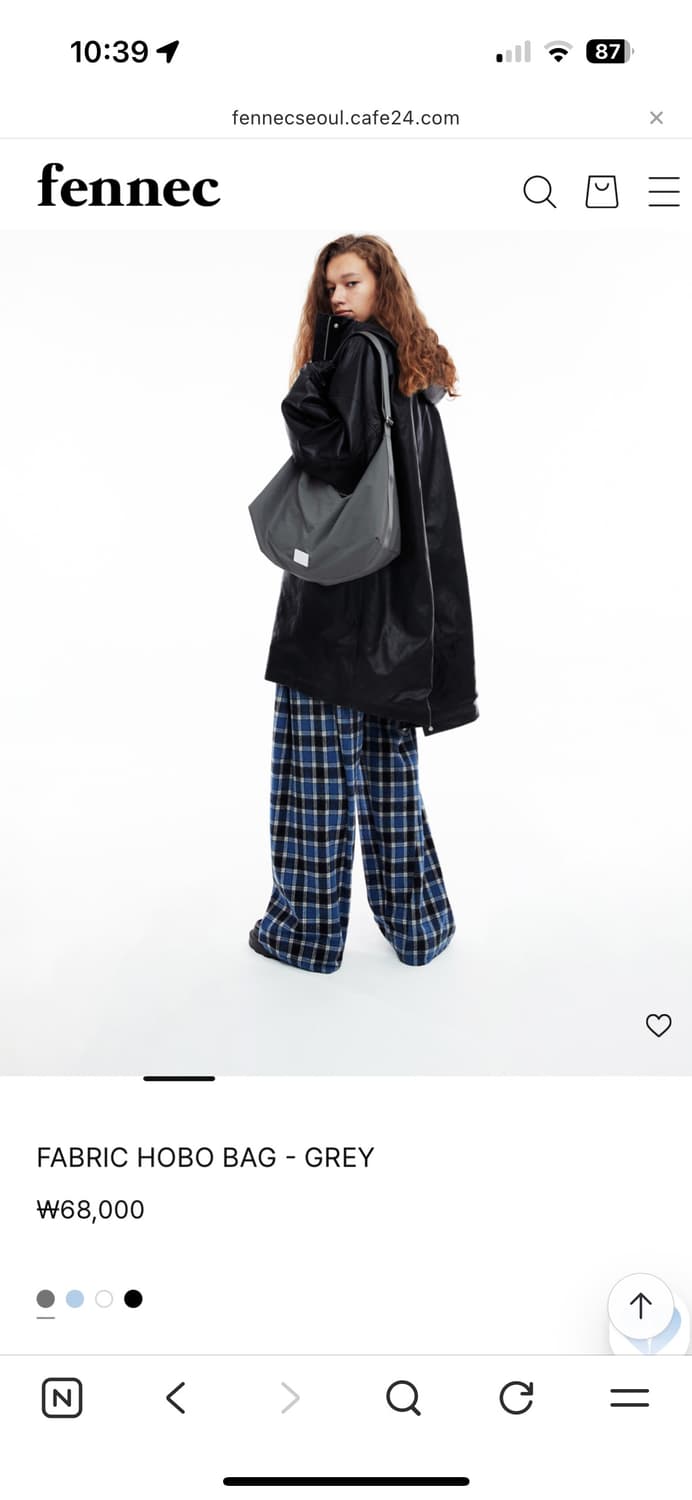 페넥 패브릭 호보백 상품이미지5