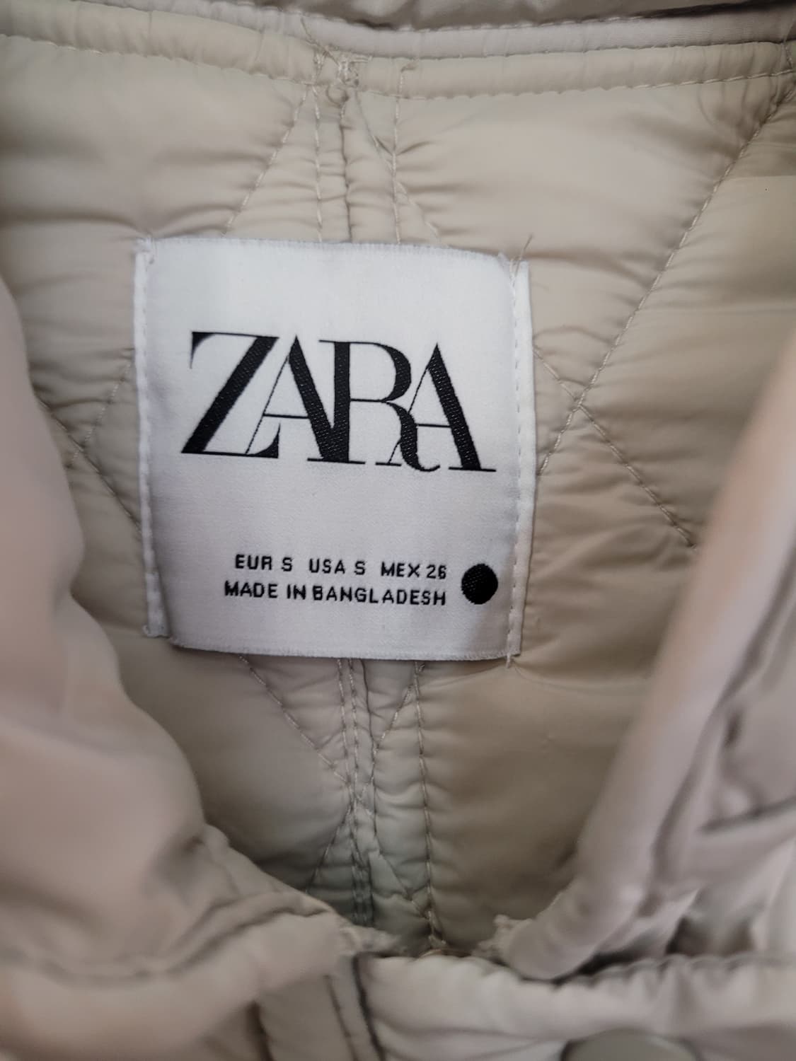 자라 베이지 퀼팅 봄버 자켓 S사이즈 55~77 상품이미지8