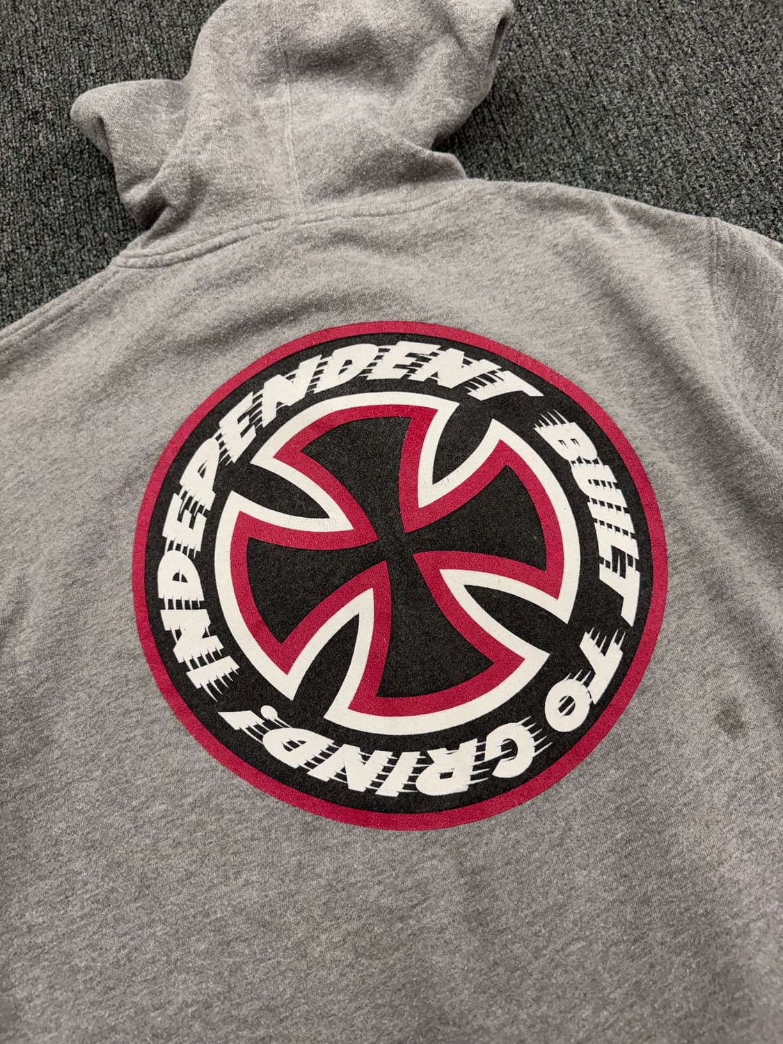 OS)인디펜던트 빈티지 그레이 프린팅 후드집업 상품이미지8