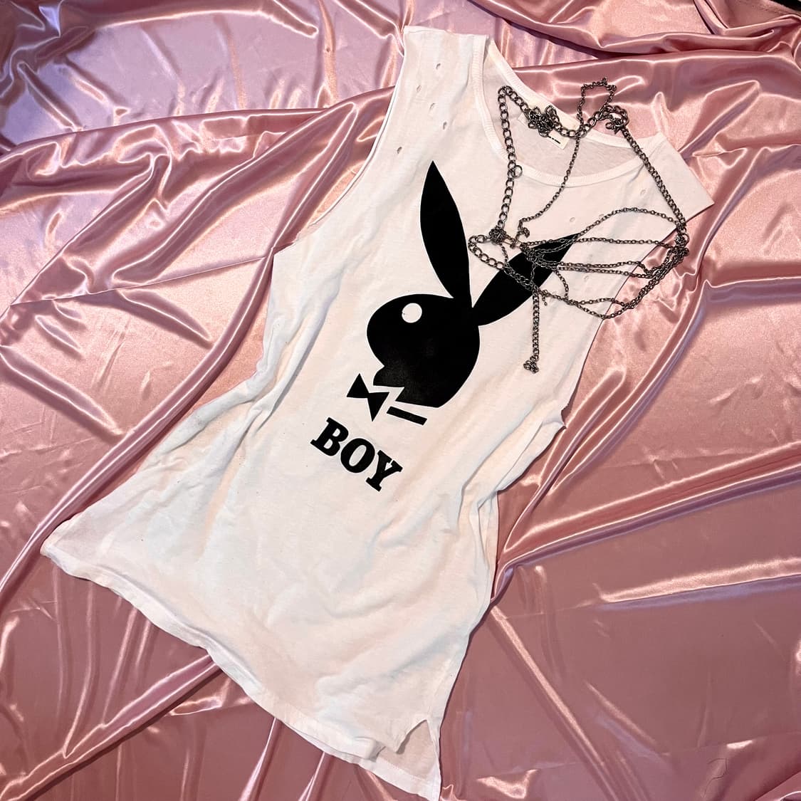 PLAY BOY bunny tank  플레이보이 프린팅 롱 슬리브리스 상품이미지3