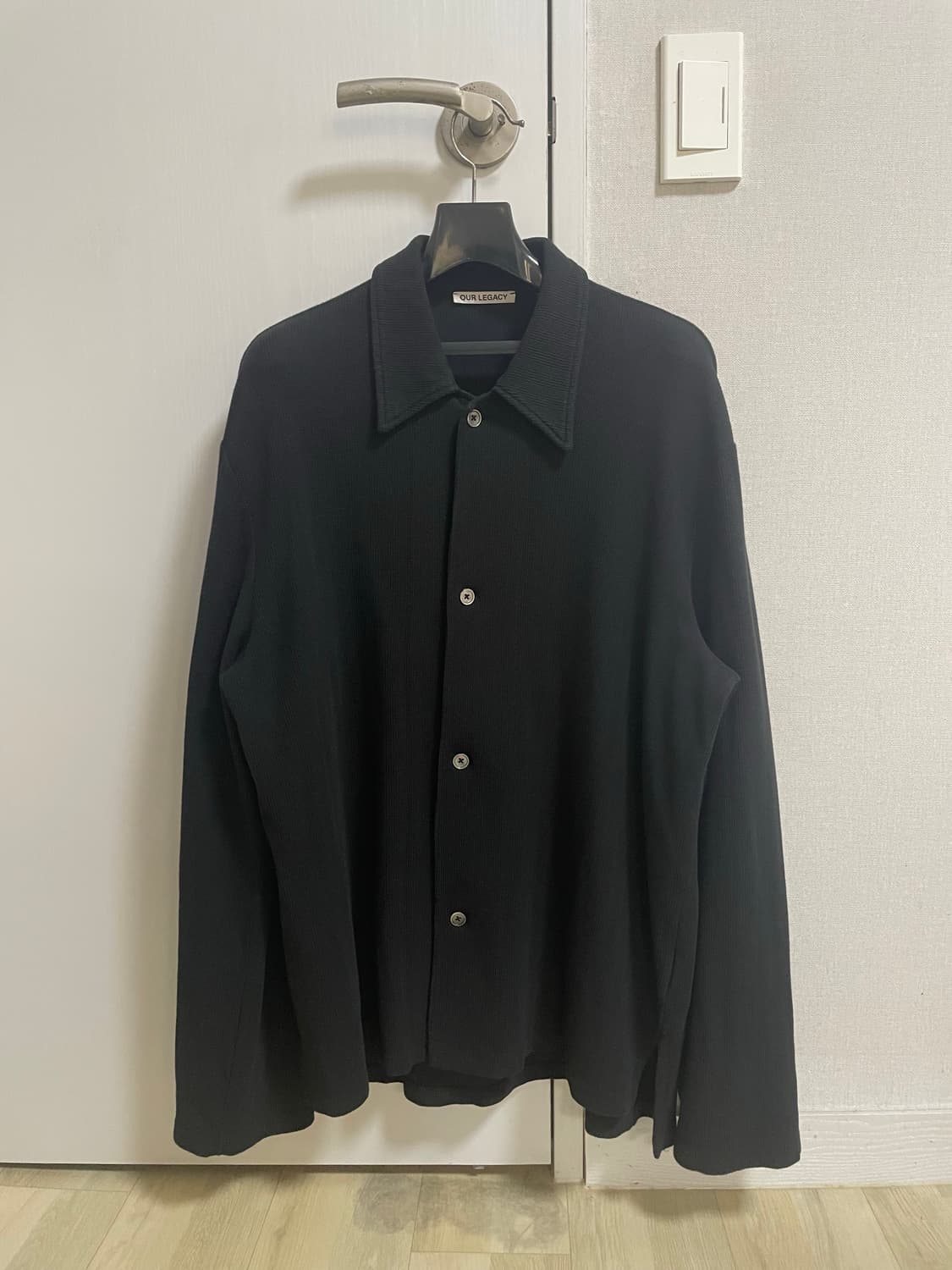 아워레가시 와플 립 리트리트 셔츠 자켓 블랙 48 상품이미지8