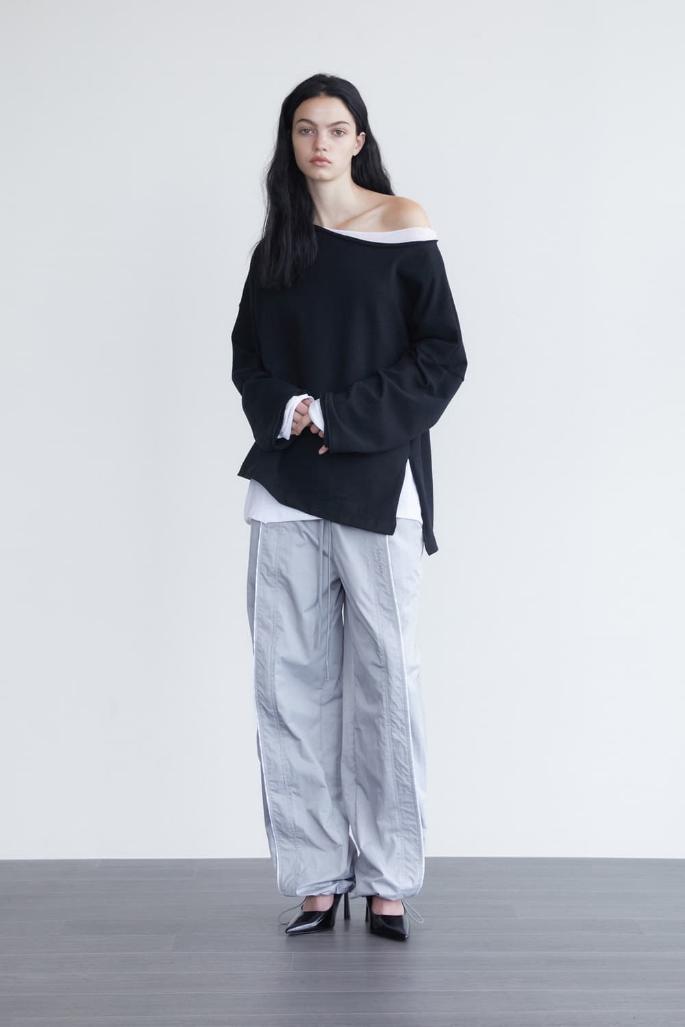 홀페이퍼 언발란스 레이어드탑 상품이미지2