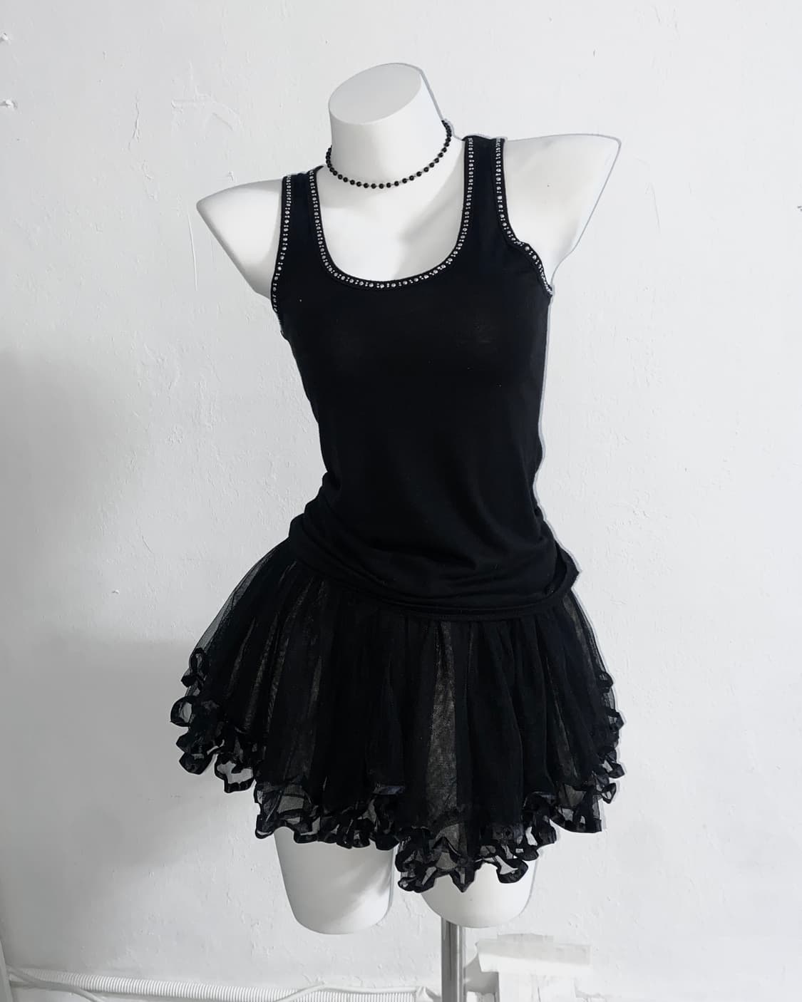 [INGNI] 잉그니 고스 고딕 큐빅 슬리브리스 상품이미지3