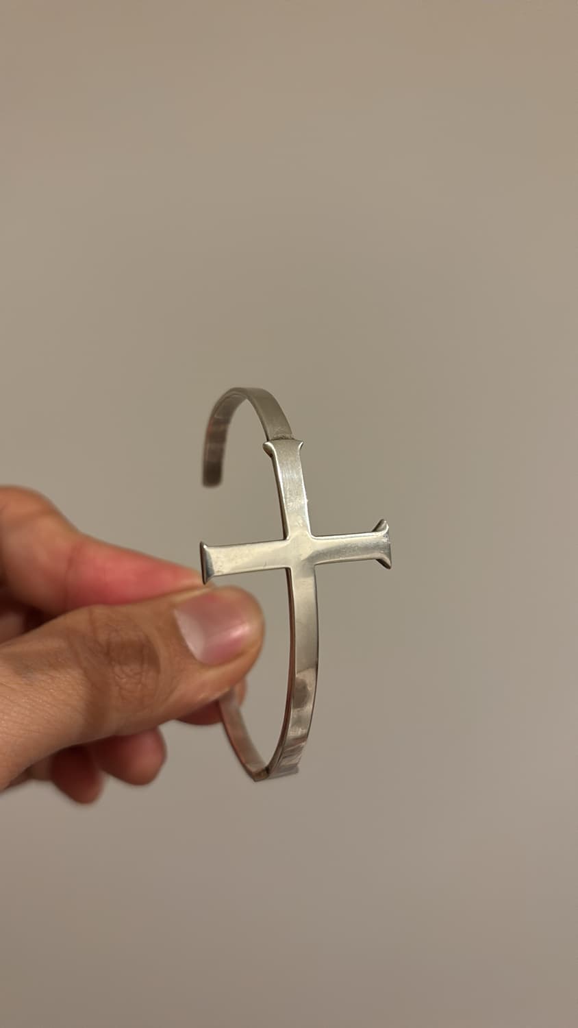 (Rare* ) 90‘s Cross Bracelet (Silver) 상품이미지2
