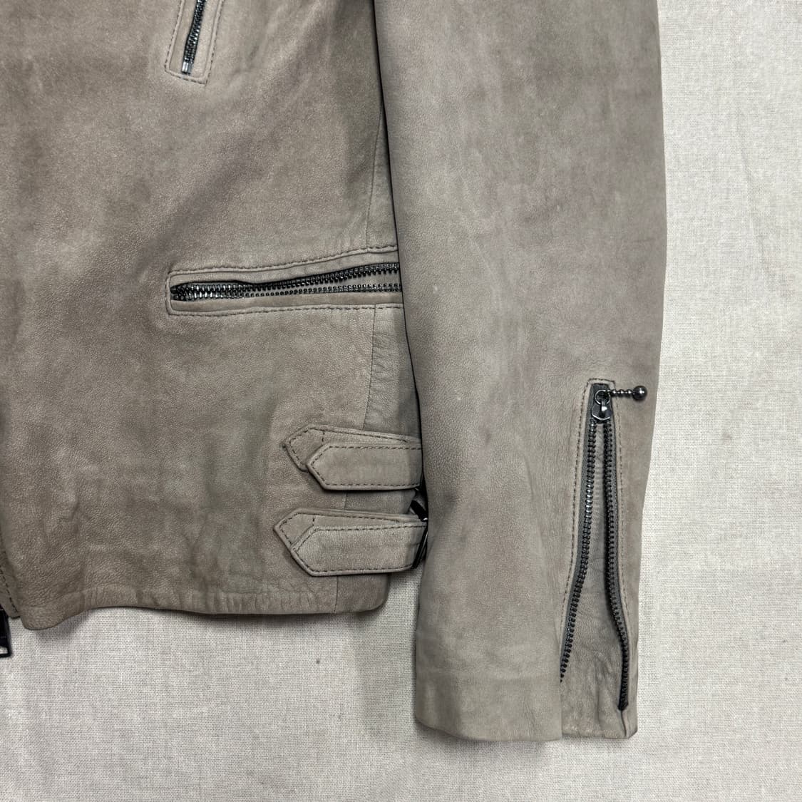 올세인츠 켄지 양가죽 스웨이드 바이커 자켓 M 상품이미지3