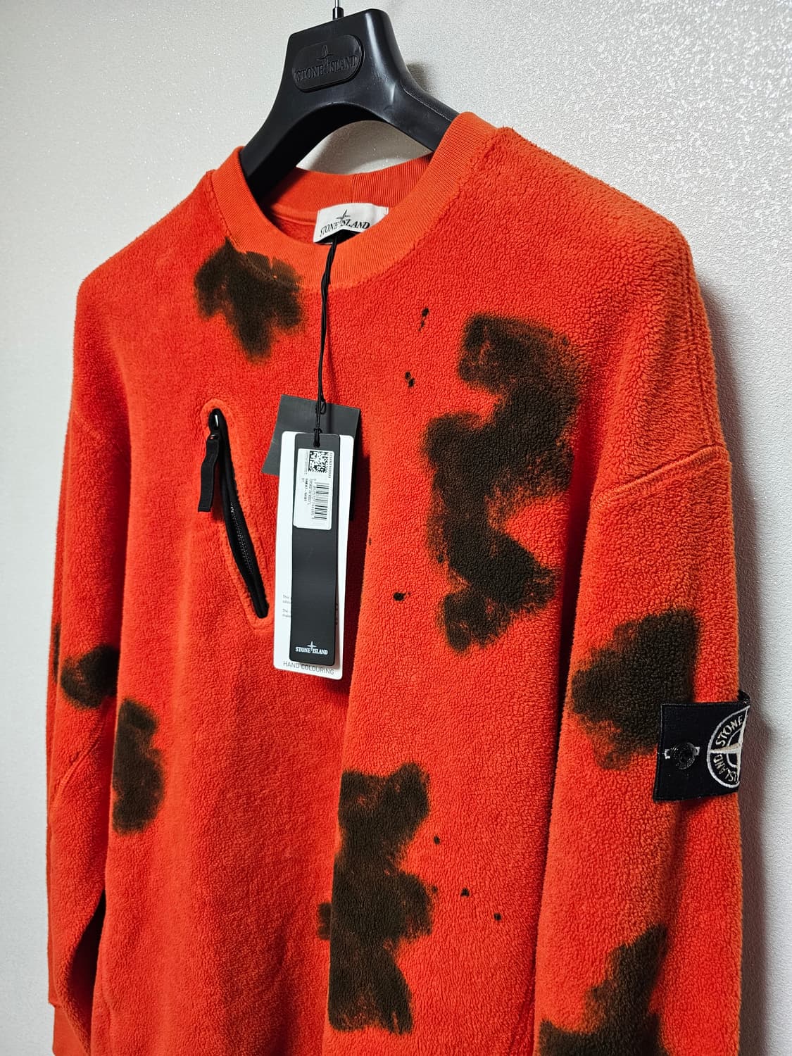 스톤아일랜드 핸드 컬러링 플리스 스웨트셔츠 (새 상품) 상품이미지8