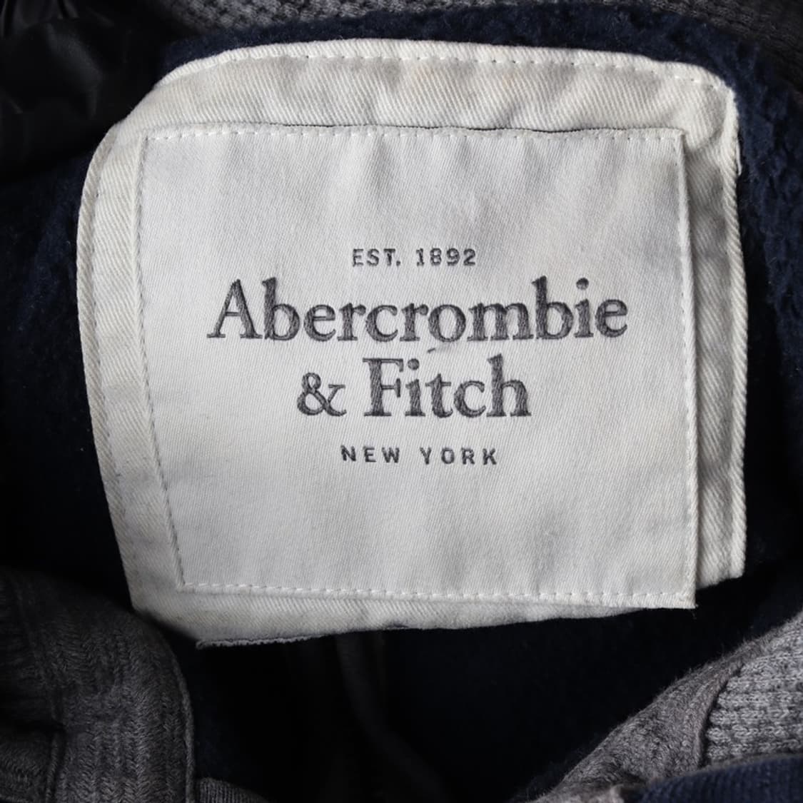 아베크롬비 92 자수 아치로고 빈티지 후드집업 네이비 S 상품이미지6