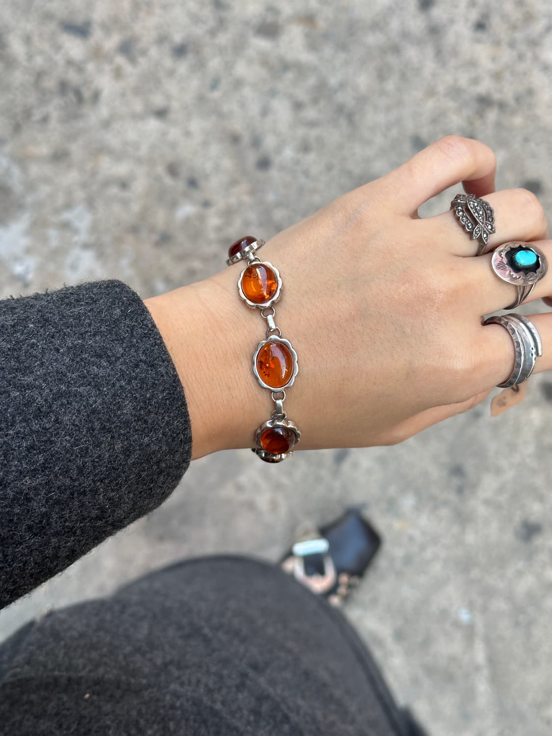 Amber 925silver bracelet   상품이미지4