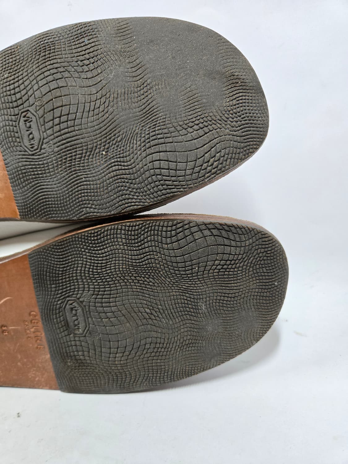 셀린느  화이트 레더  레이스업 슈즈  38  상품이미지5