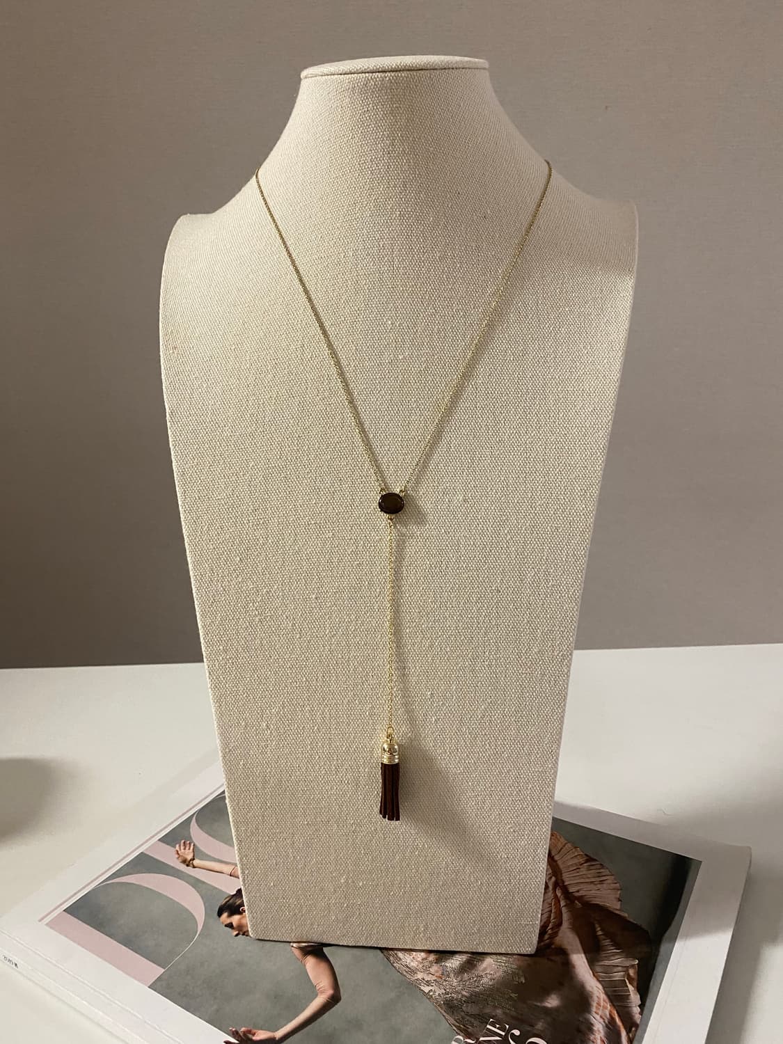 골드 y드롭 태슬 목걸이 상품이미지3