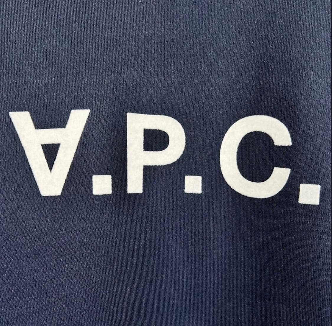 (새상품/M)아페쎄 V.P.C.로고 맨투맨 네이비 상품이미지3