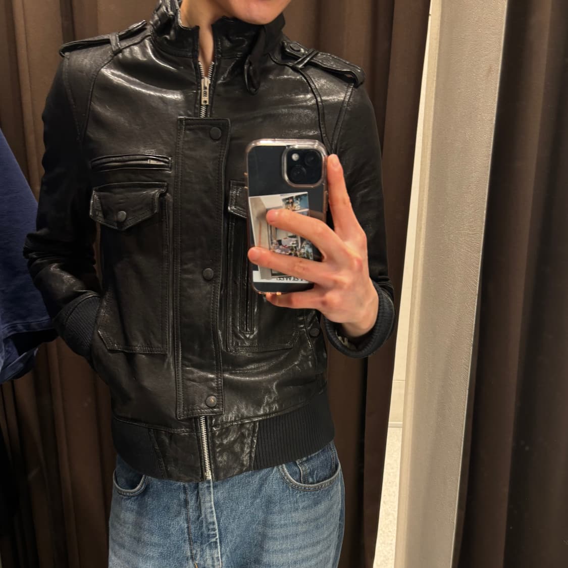 vtg lambskin m field jacket 상품이미지1