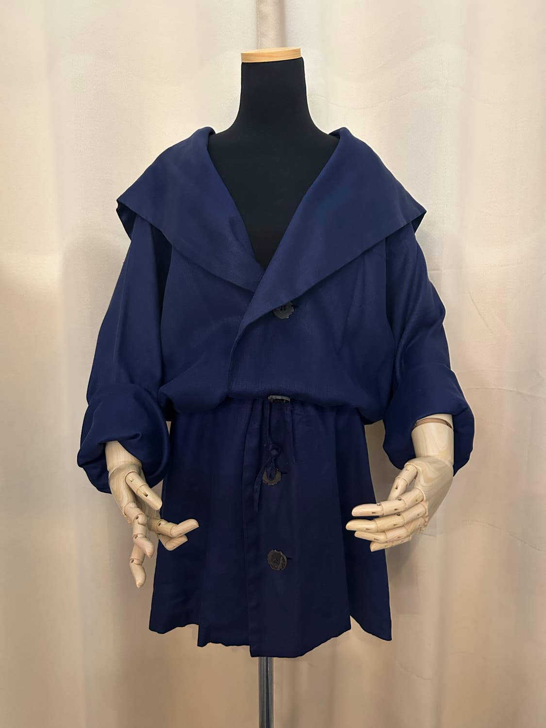 요지 야마모토 린넨100% 네이비 아방가르드 스트링자켓 상품이미지1