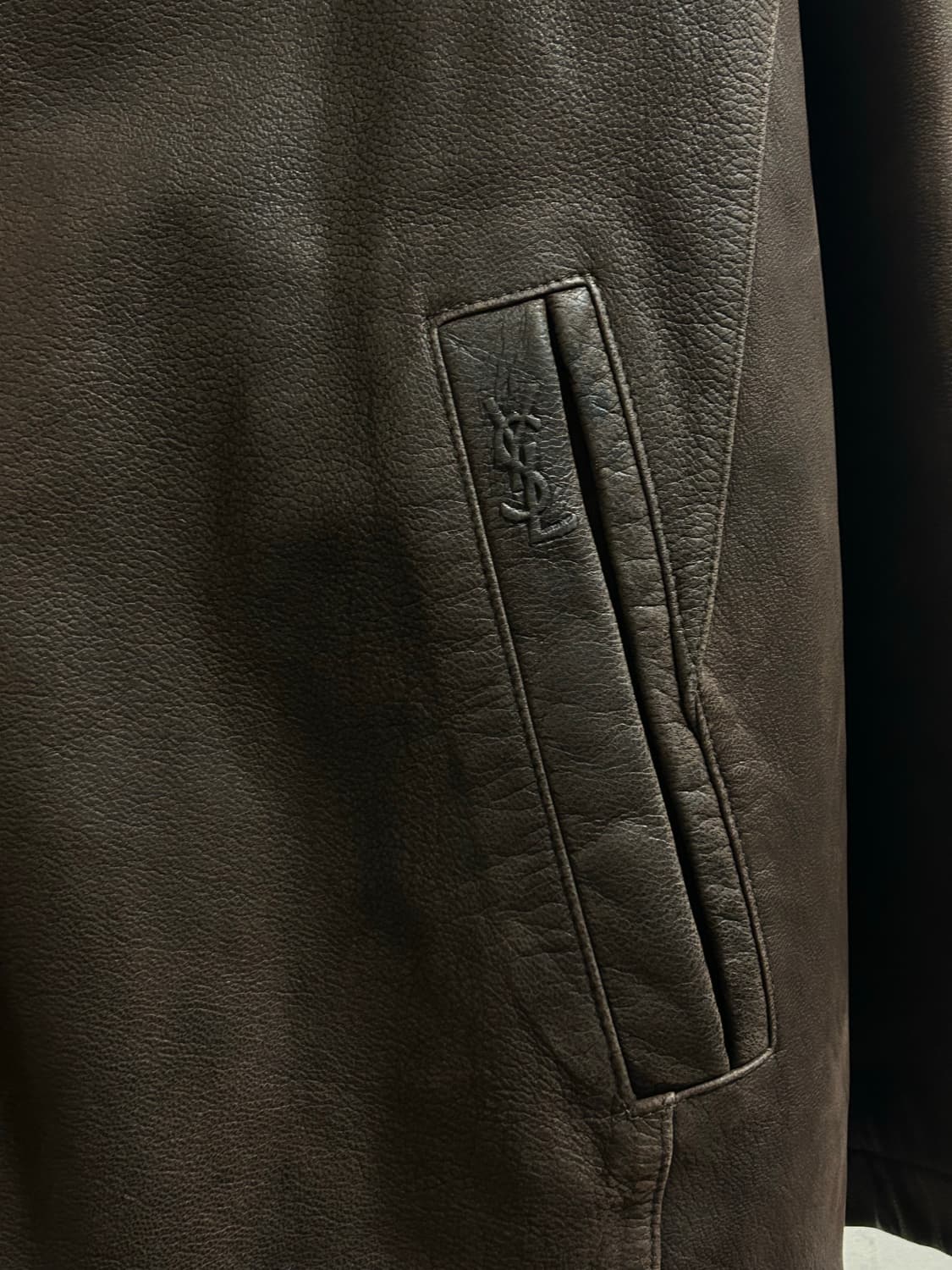 입생로랑 빈티지 양가죽 시어링 카라 레더 자켓 상품이미지6