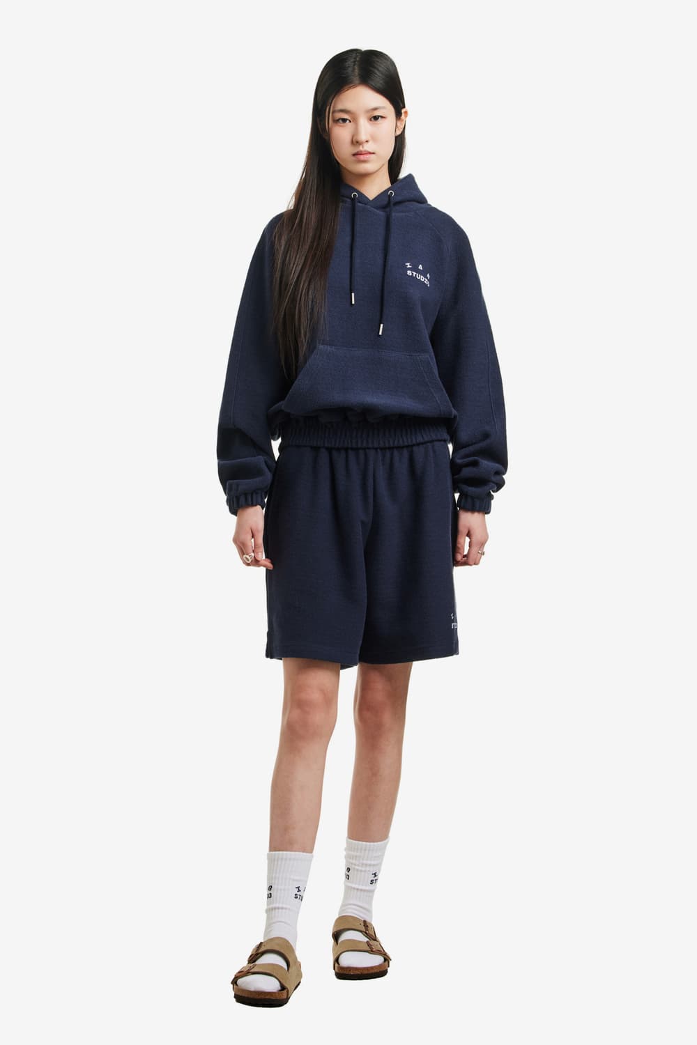 미개봉 아이앱스튜디오 헤링본 후드 네이비 S 상품이미지4