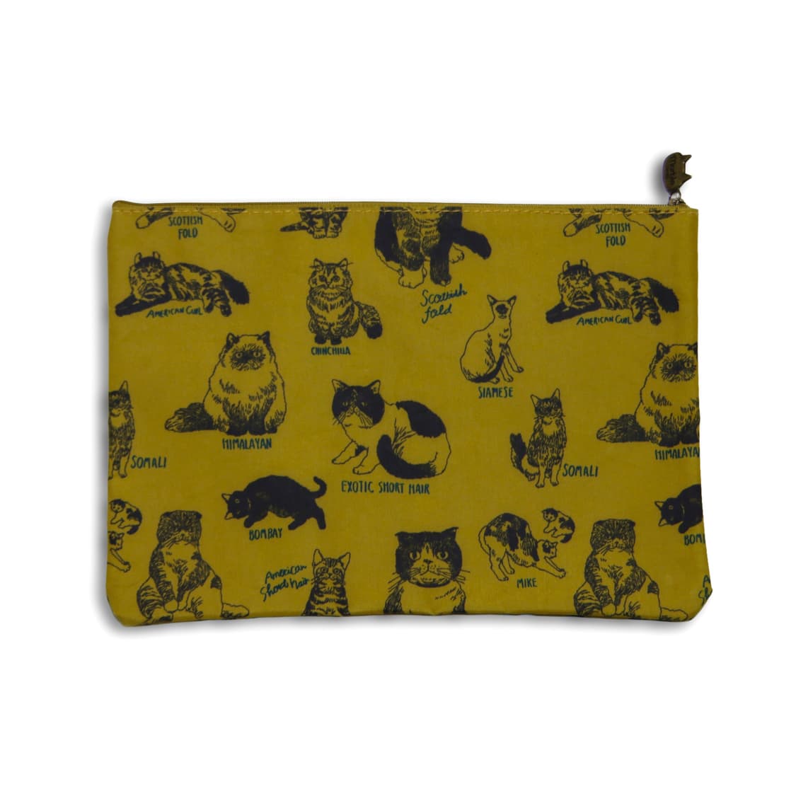 Mustard Cat Print pouch 상품이미지2