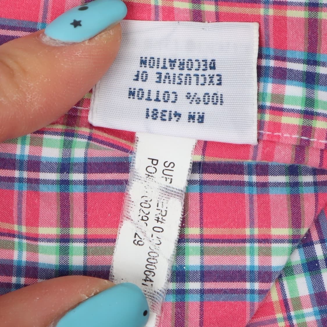 폴로 랄프로렌 핑크 코튼 체크셔츠 상품이미지9