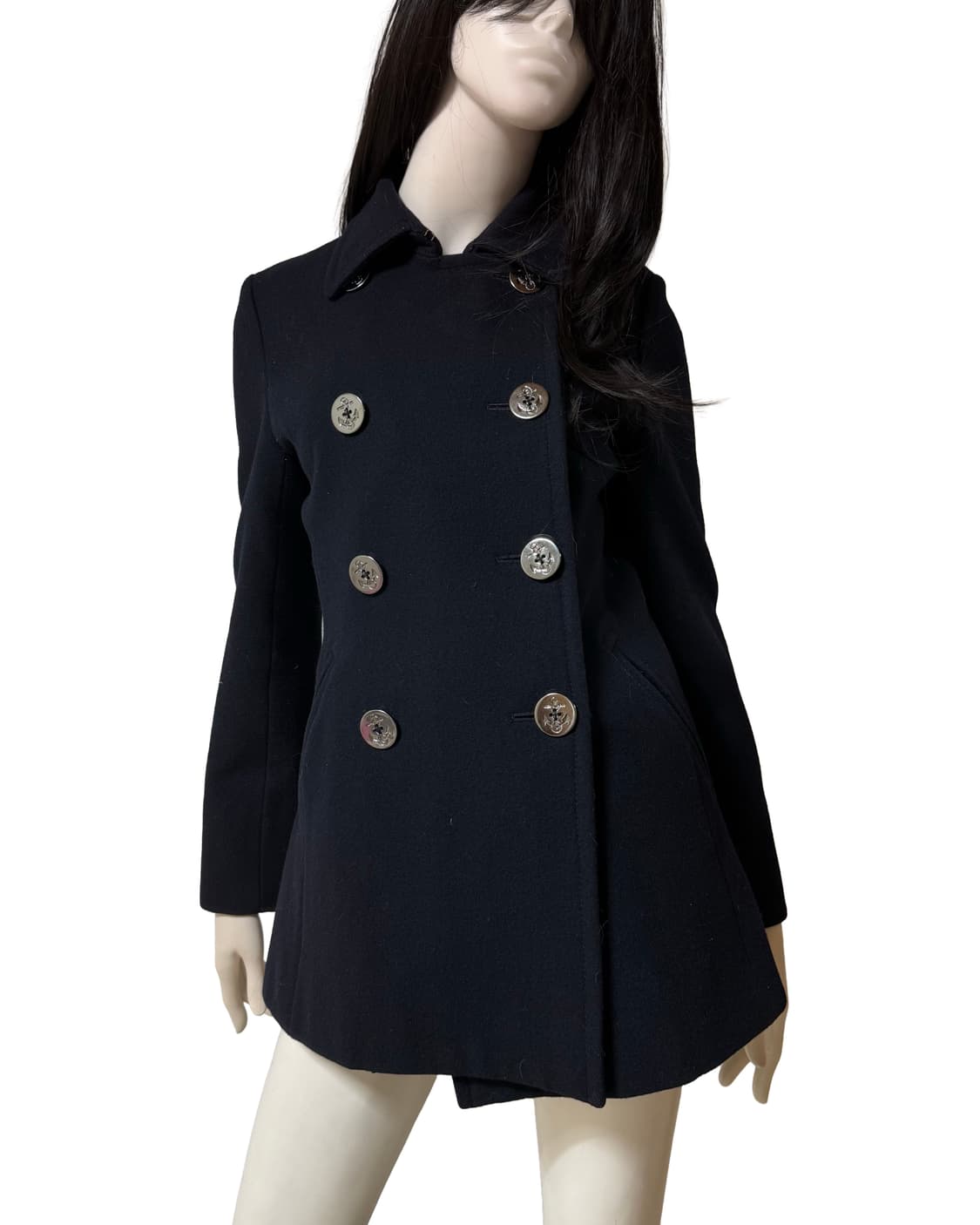 빈티지 마린 더블 버튼 네이비 코트 상품이미지2
