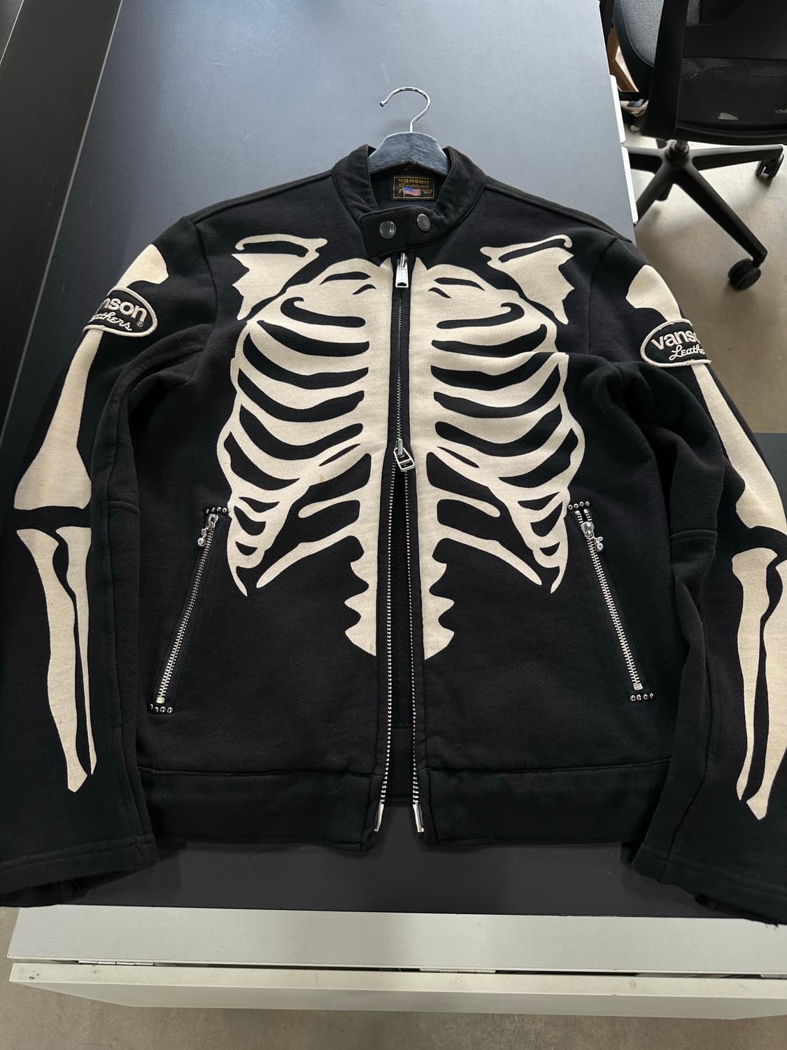 벤슨 본 스켈레톤 투웨이 넥버클 코튼자켓 상품이미지5