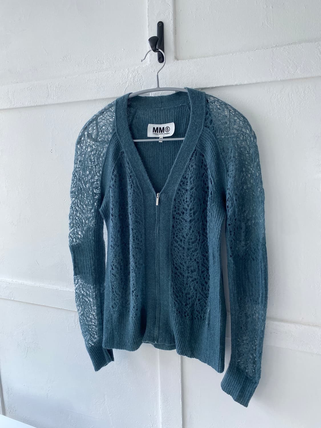 [MM6] 알파카 집업 니트 가디건 상품이미지2