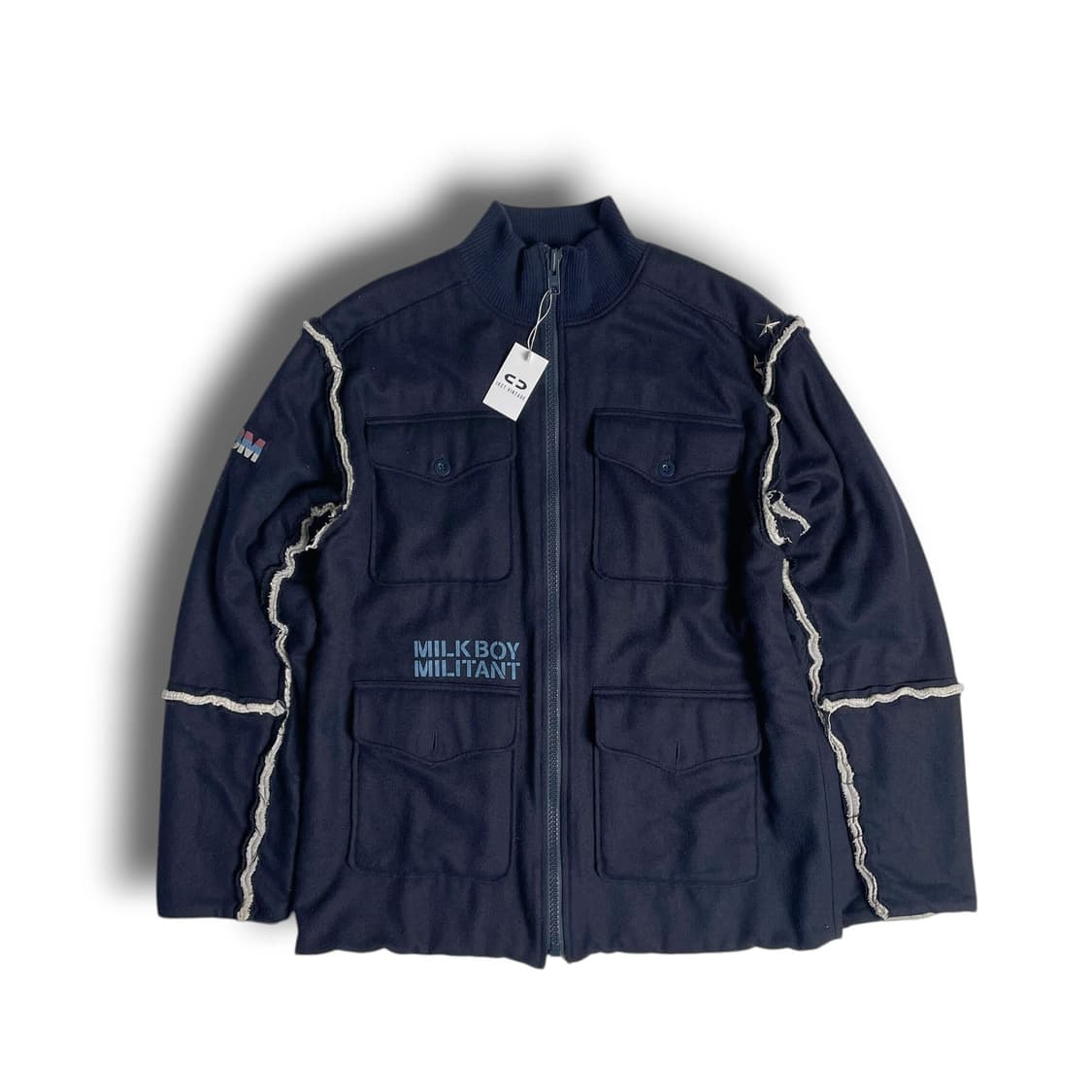 Milkboy 울블렌드 별 스냅 밀리터리 자켓 상품이미지2