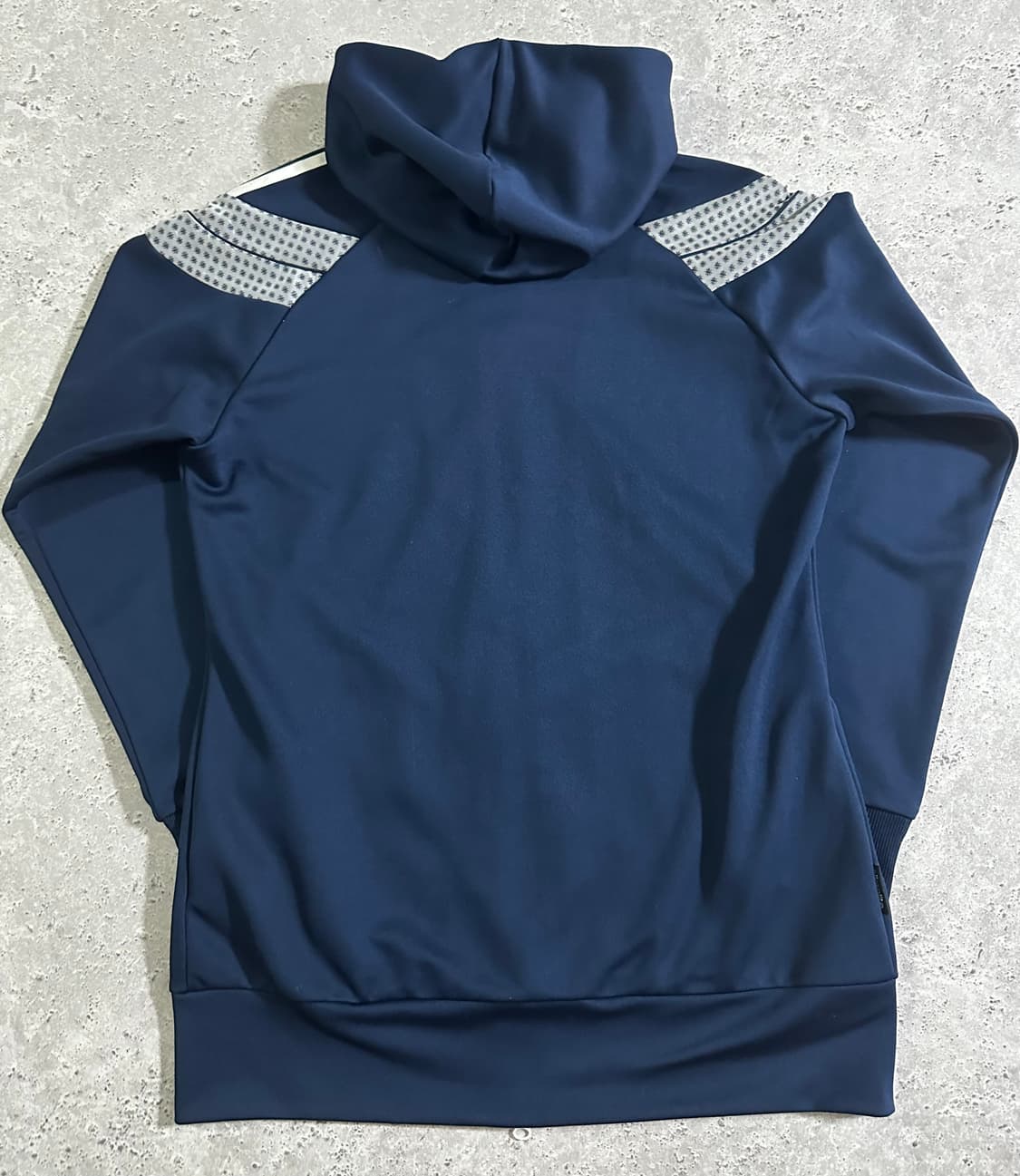 adidas 패턴 네이비 후드 트랙 자켓 상품이미지3