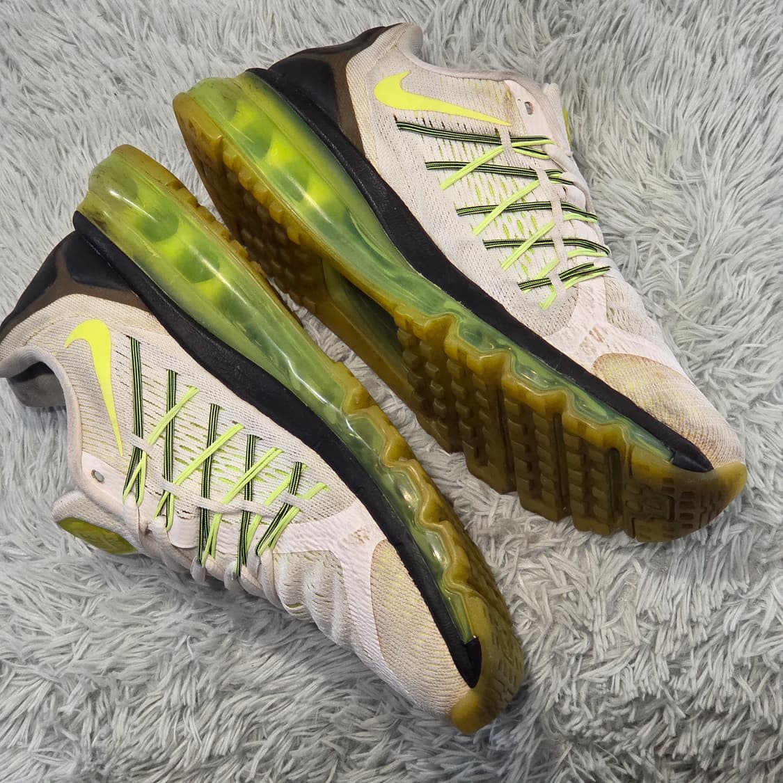 5q-23:나이키 에어맥스 2014 화이트 라임 (24.5cm) 상품이미지7