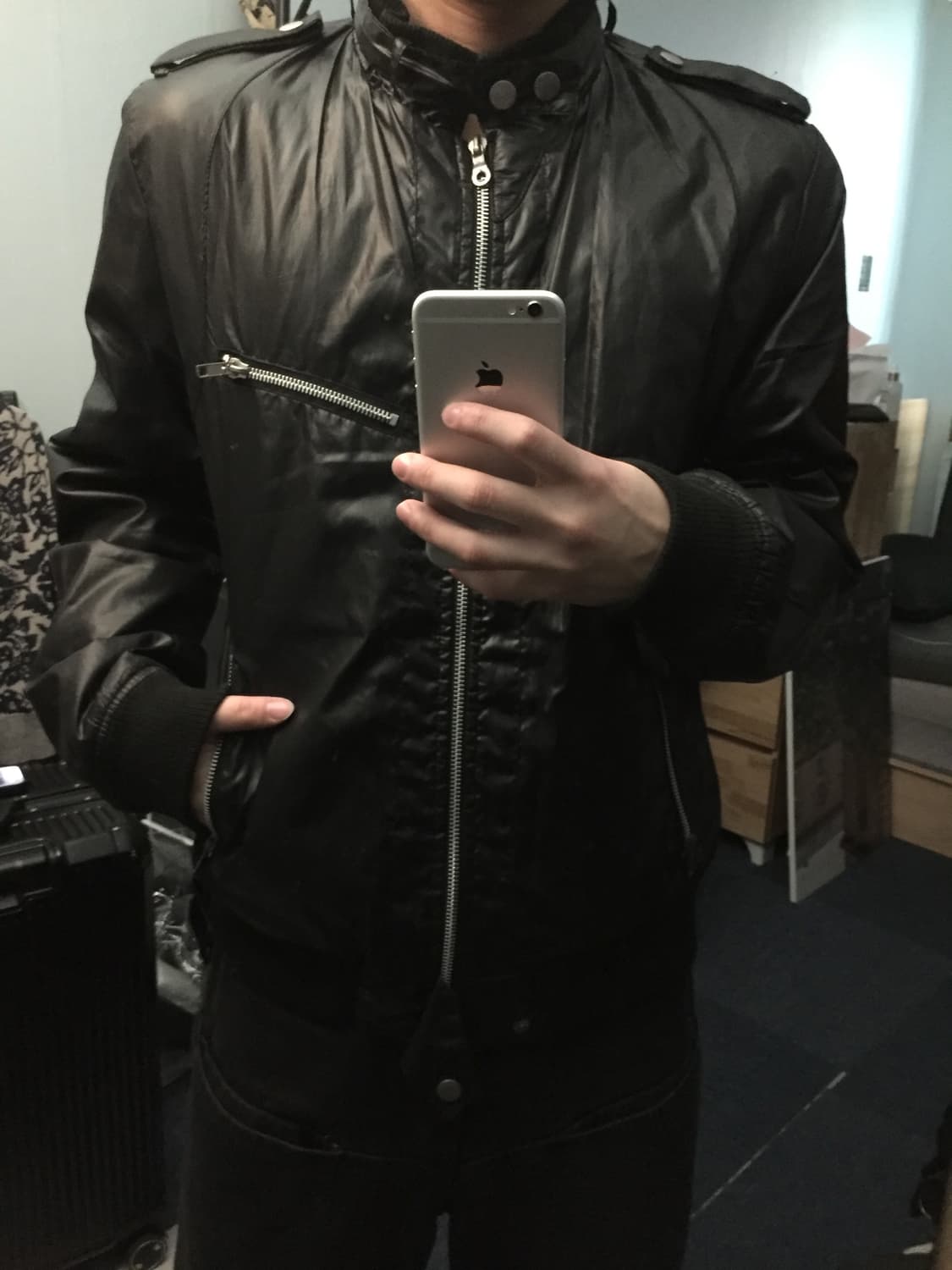 TIMELY WARNING 바이커 집업 자켓 상품이미지2