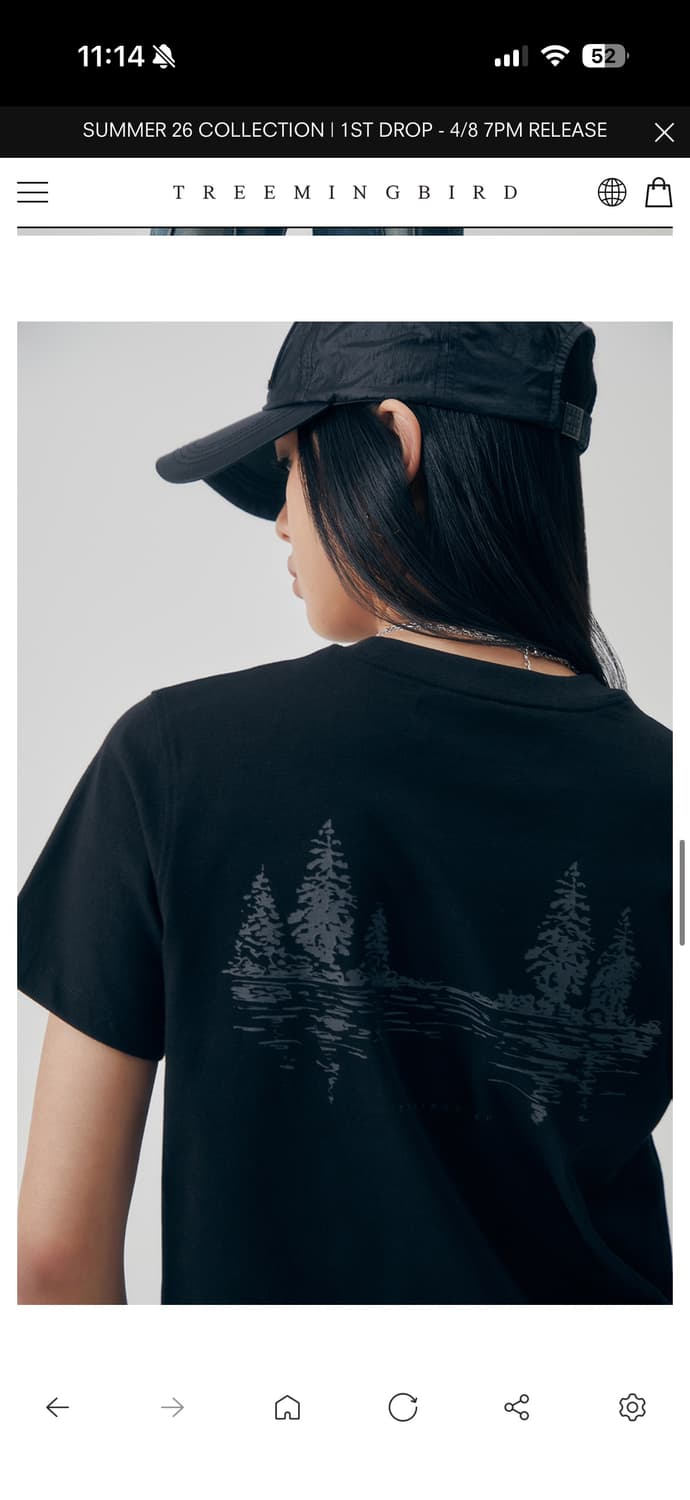 트리밍버드 티셔츠 Reflection Graphic Crop 상품이미지2