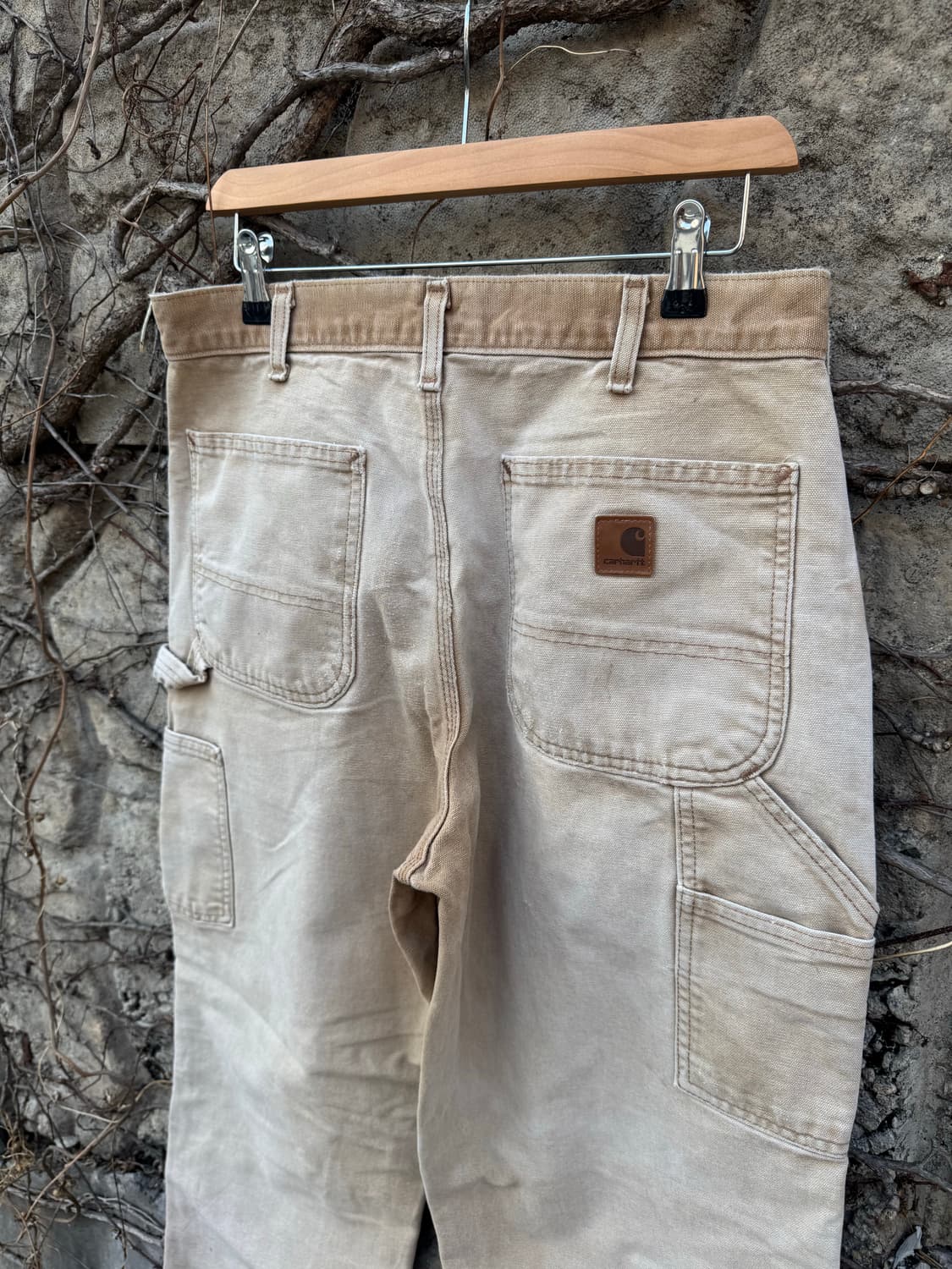 칼하트 빈티지 b11 brn 하드 페이딩 카펜터 싱글니 워크 팬츠 상품이미지6