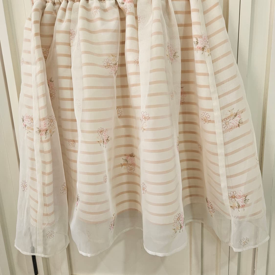 스트라이프 플라워 쉬폰 스커트 상품이미지4