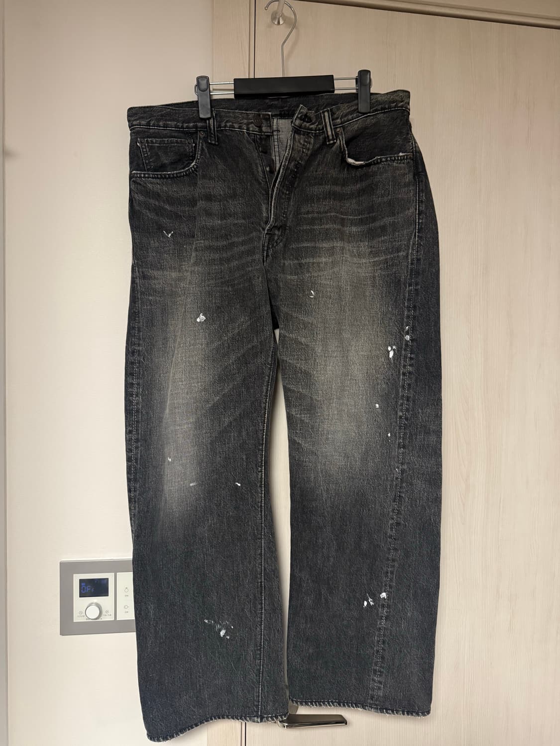 풀카운트 0105 다트포드 블랙 한정판 34 와이드 청바지 상품이미지1