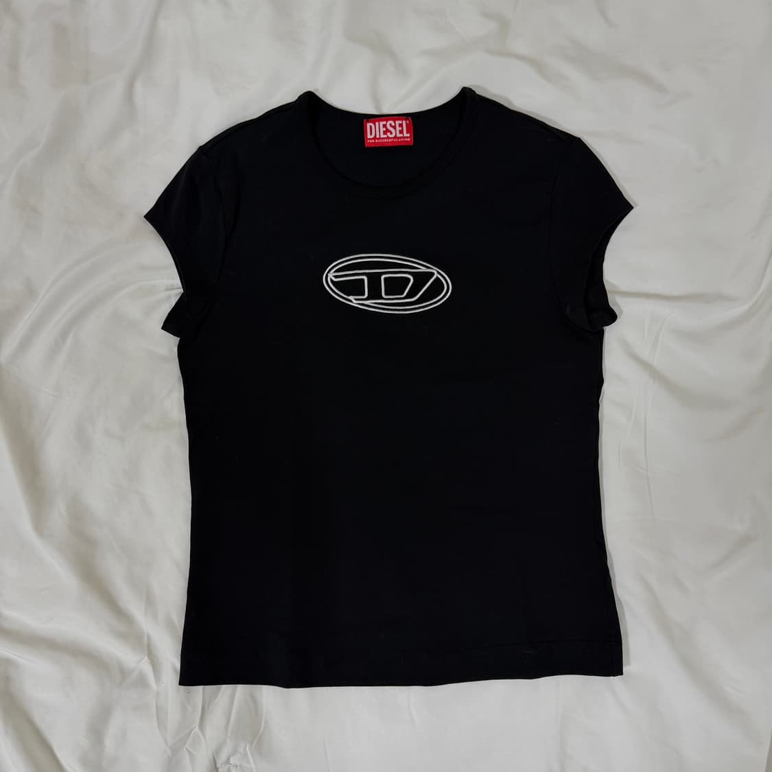 디젤 피카부 로고 반팔 티셔츠 블랙S 상품이미지3