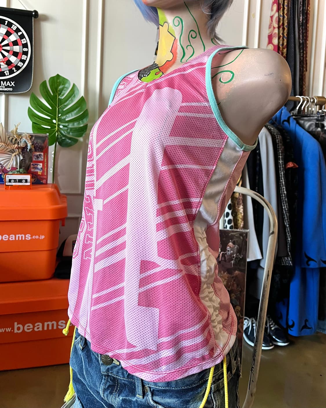 Japanese Vintage Pink Sporty Sleeveless 상품이미지2