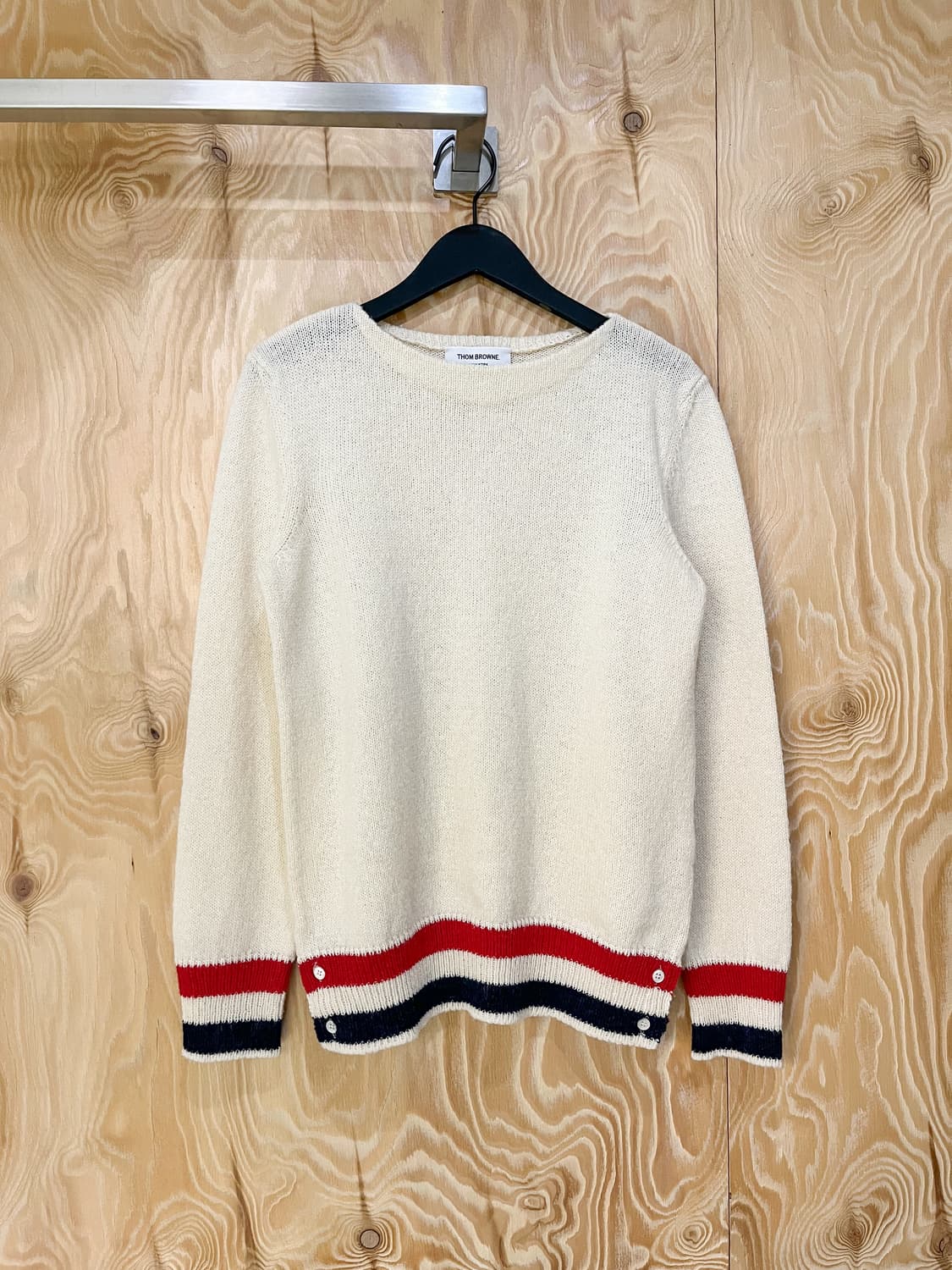 톰 브라운 보트 넥 울 스웨터 상품이미지2