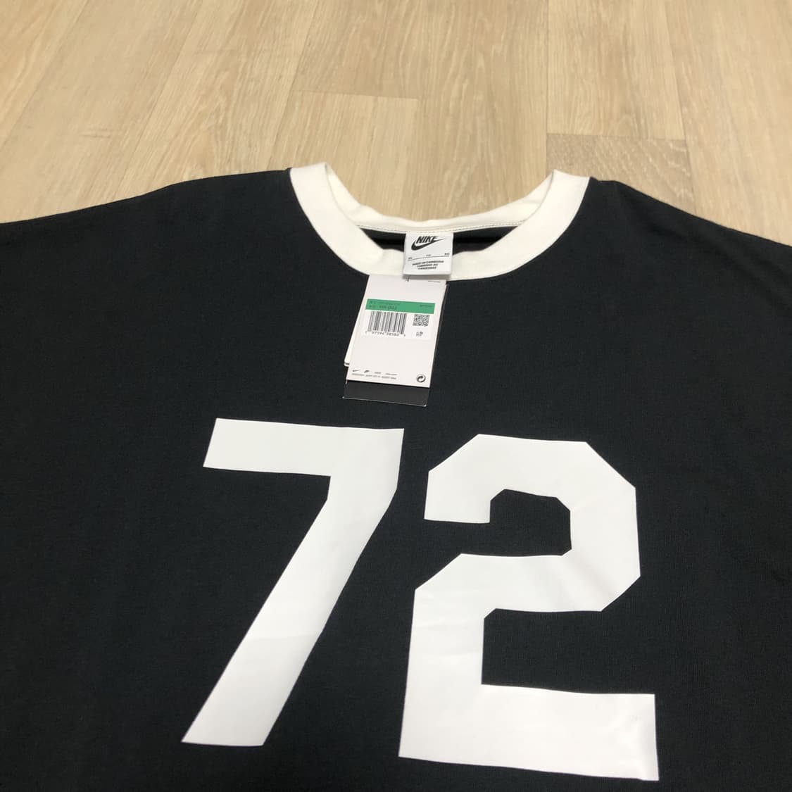 (XL) 새상품 나이키 NIKE 오버 사이즈 풋볼 티셔츠 블랙 상품이미지4