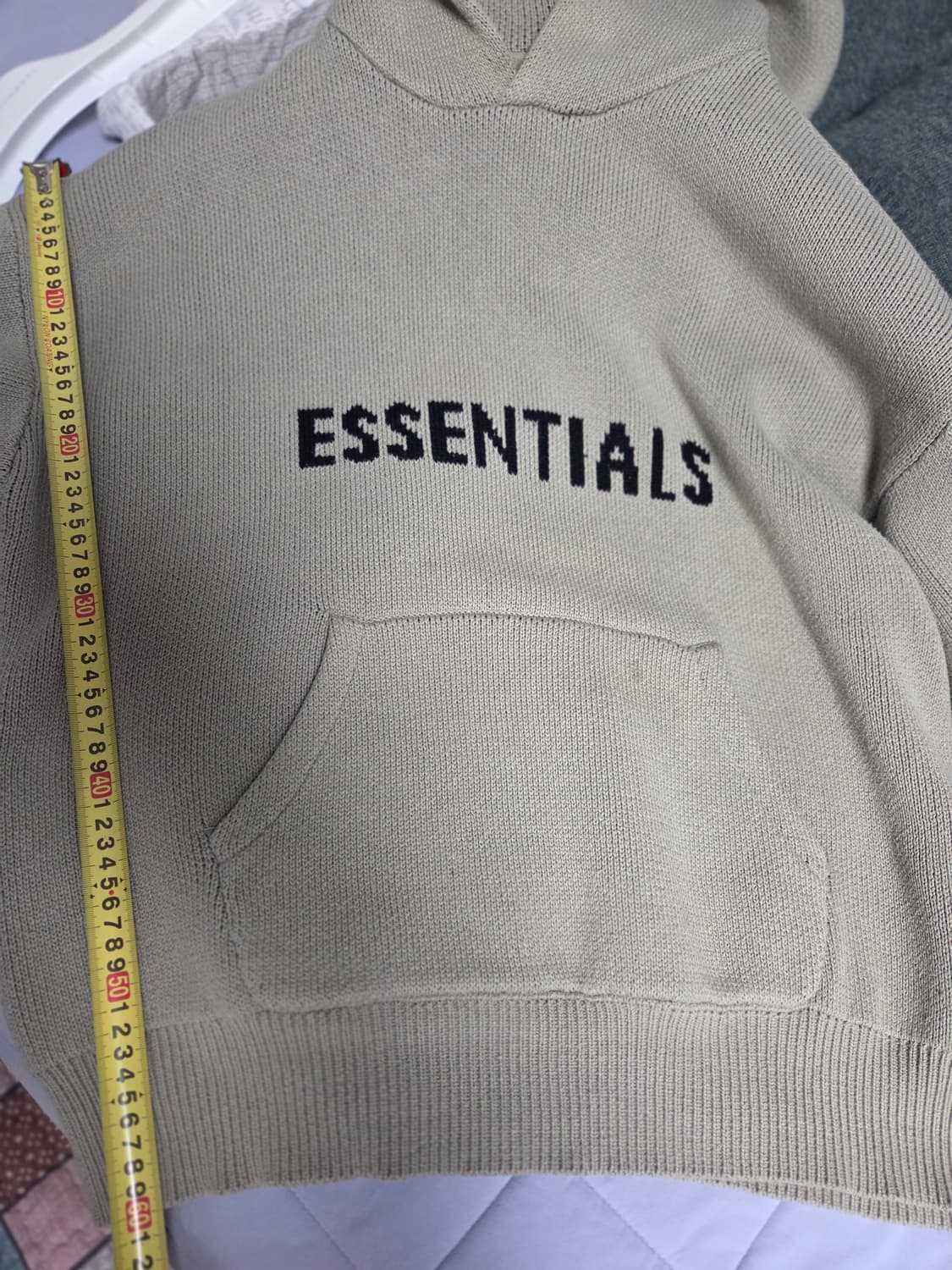 에센셜 21FW 피스타치오 니트 후드티 (S) 상품이미지6
