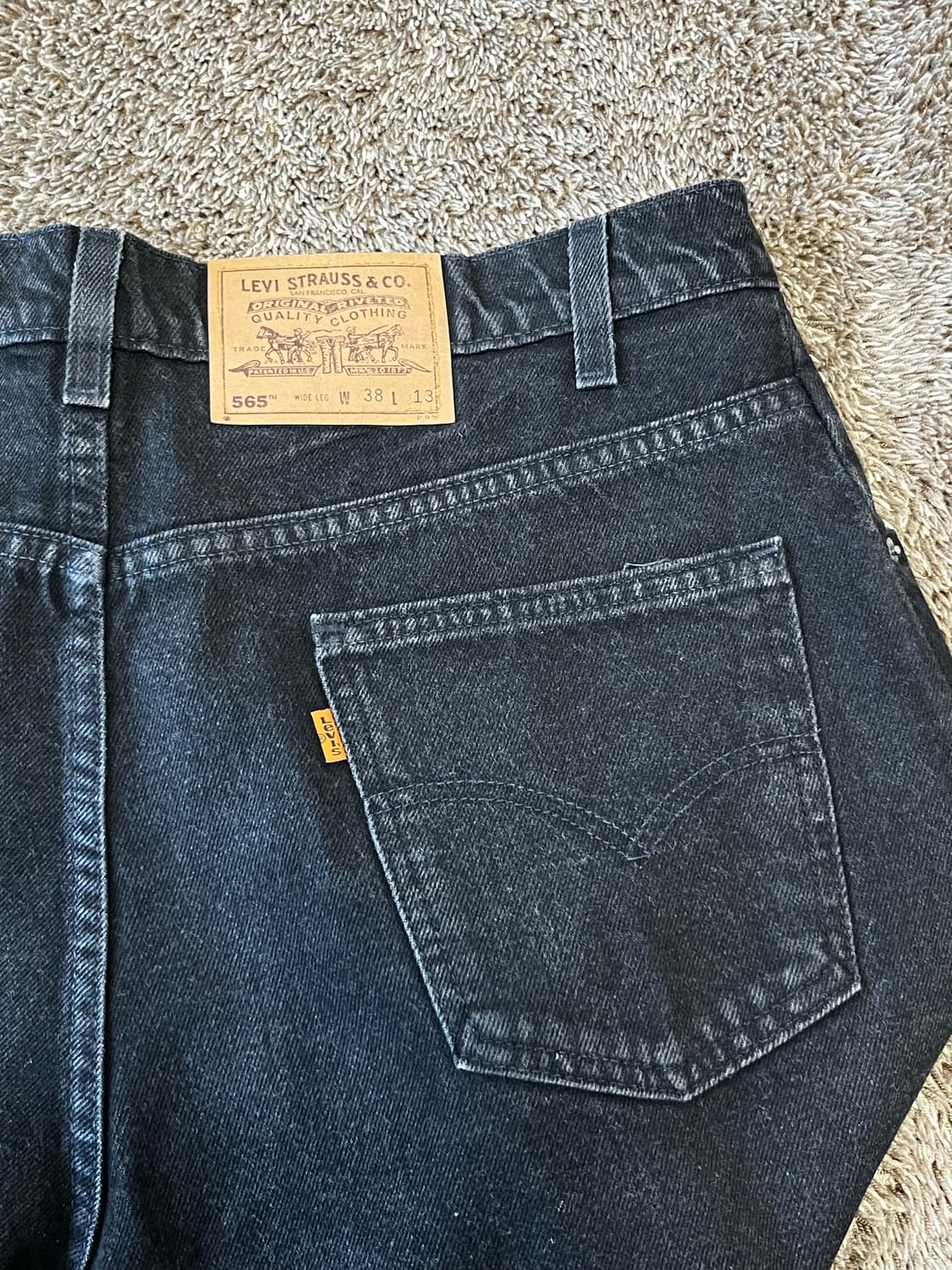 90s vintage levis 565 black shorts 리바이스 상품이미지6