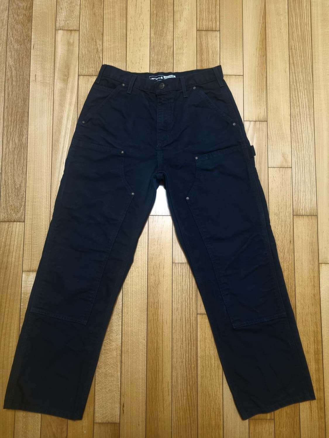 칼하트 더블니 워크팬츠 B136 블랙 상품이미지1