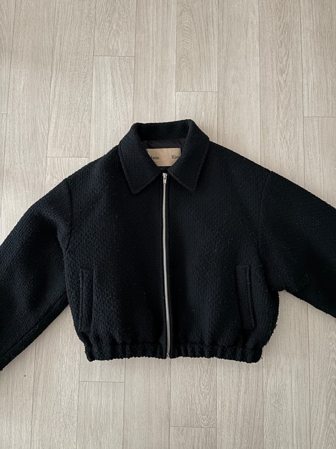 마뗑킴 트위드 숏 점퍼 블랙 상품이미지2