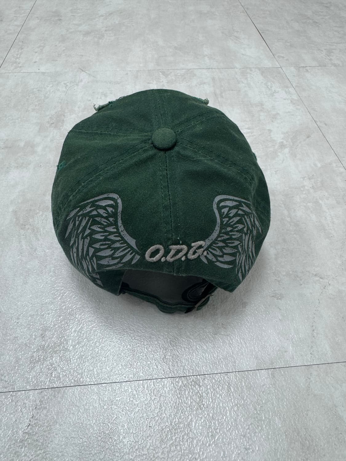 •Vintage Y2K 데미지 볼캡 그린 상품이미지4