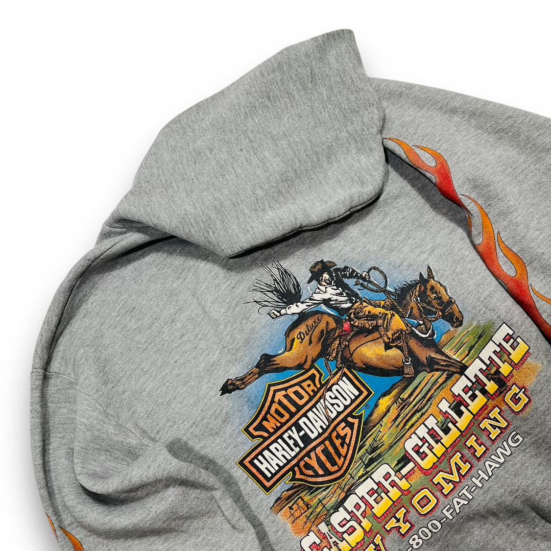 할리데이비슨 00s 플레임 웨스턴 빈티지 후디 집업 상품이미지6