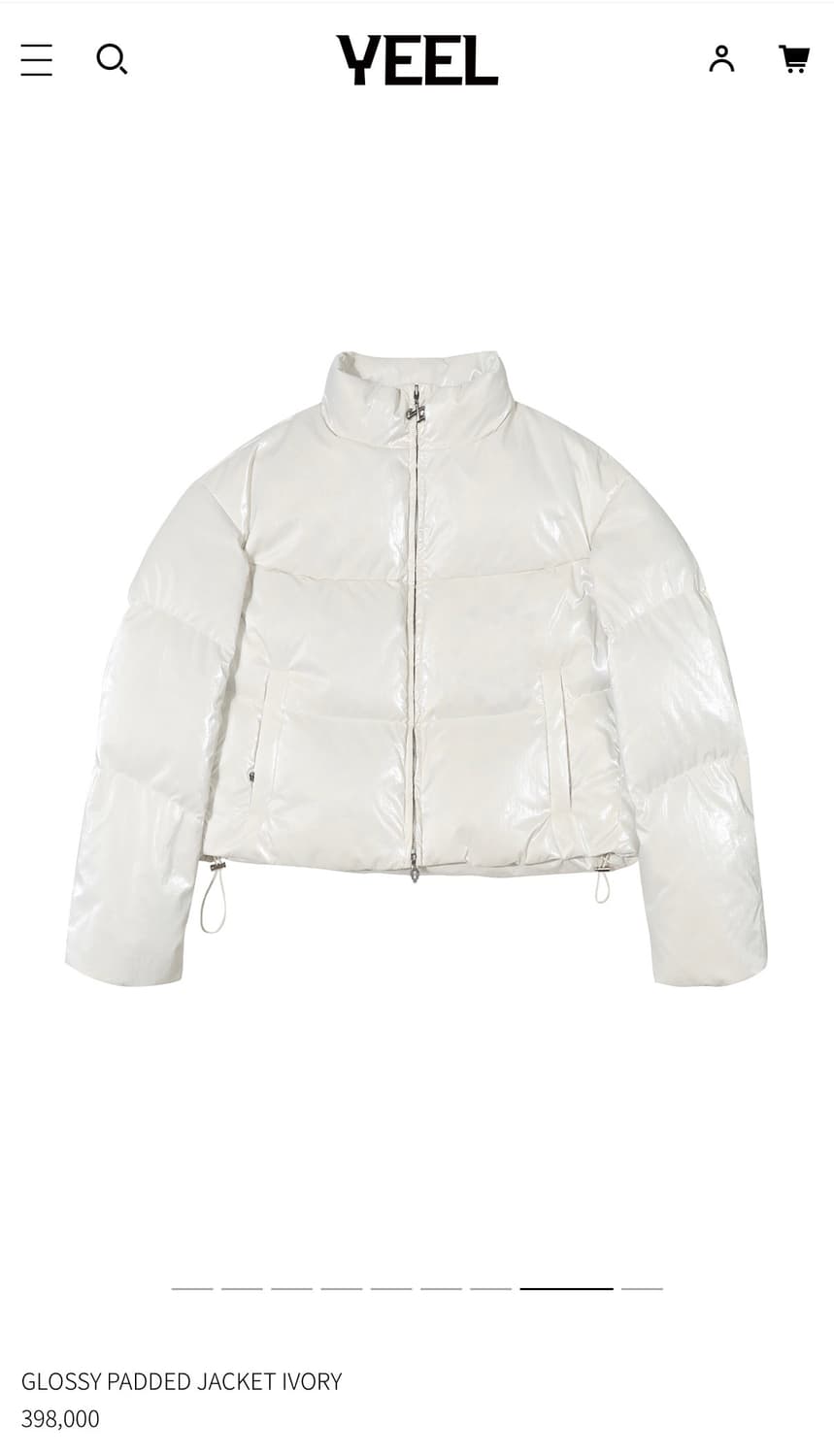 (새상품) LEEY YEEL 글로시 패딩 화이트 상품이미지1