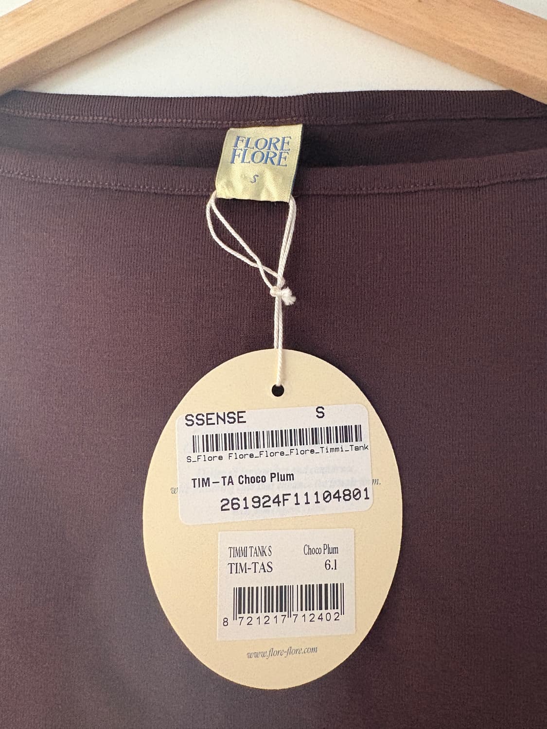 FLORE FLORE TIMMI TANK (CHOCO PLUM) S 상품이미지5